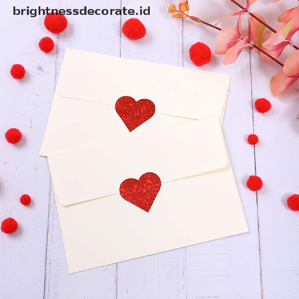 [Birth] 500pcs/roll Stiker Berbentuk Hati Valene's Day Thank You Stickers [ID]