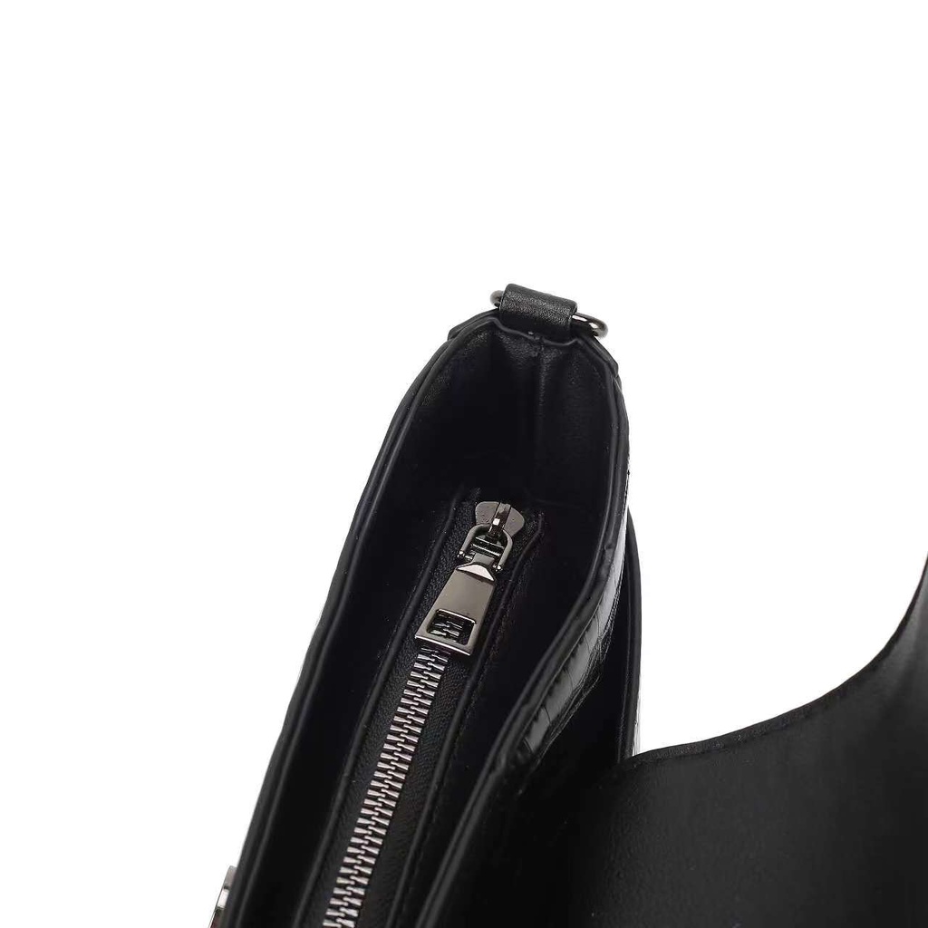 Tas Bahu Wanita Croco Medium Tali Kombinasi Rantai Resleting Flap Magnet new fashion woman bags #216