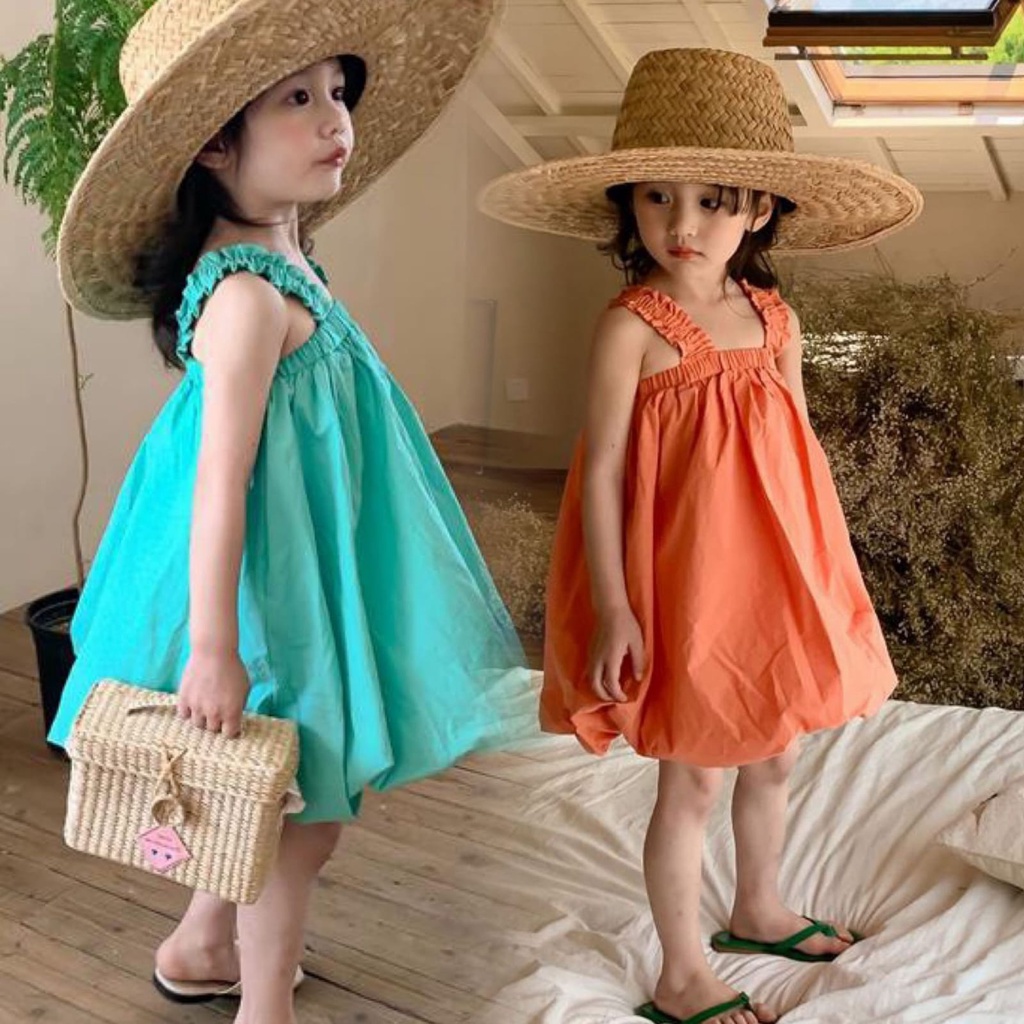 Dress Anak Perempuan Pantai Model Lekbong Import Terbaru Fashionable