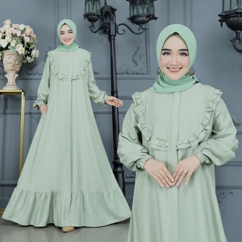 Gamis Polo Linen Renda