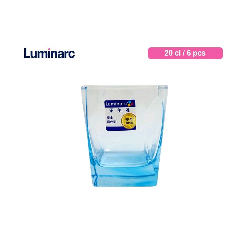 Luminarc Gelas Minum Sterling Ice Blue 200ml / 6pcs
