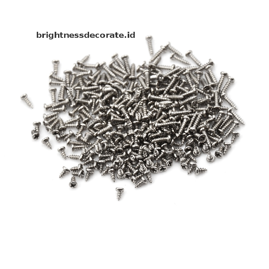 [Birth] 100pcs Sekrup M2 Diameter Ulir Kepala Bulat Cross Sekrup Self Tapping Screw [ID]