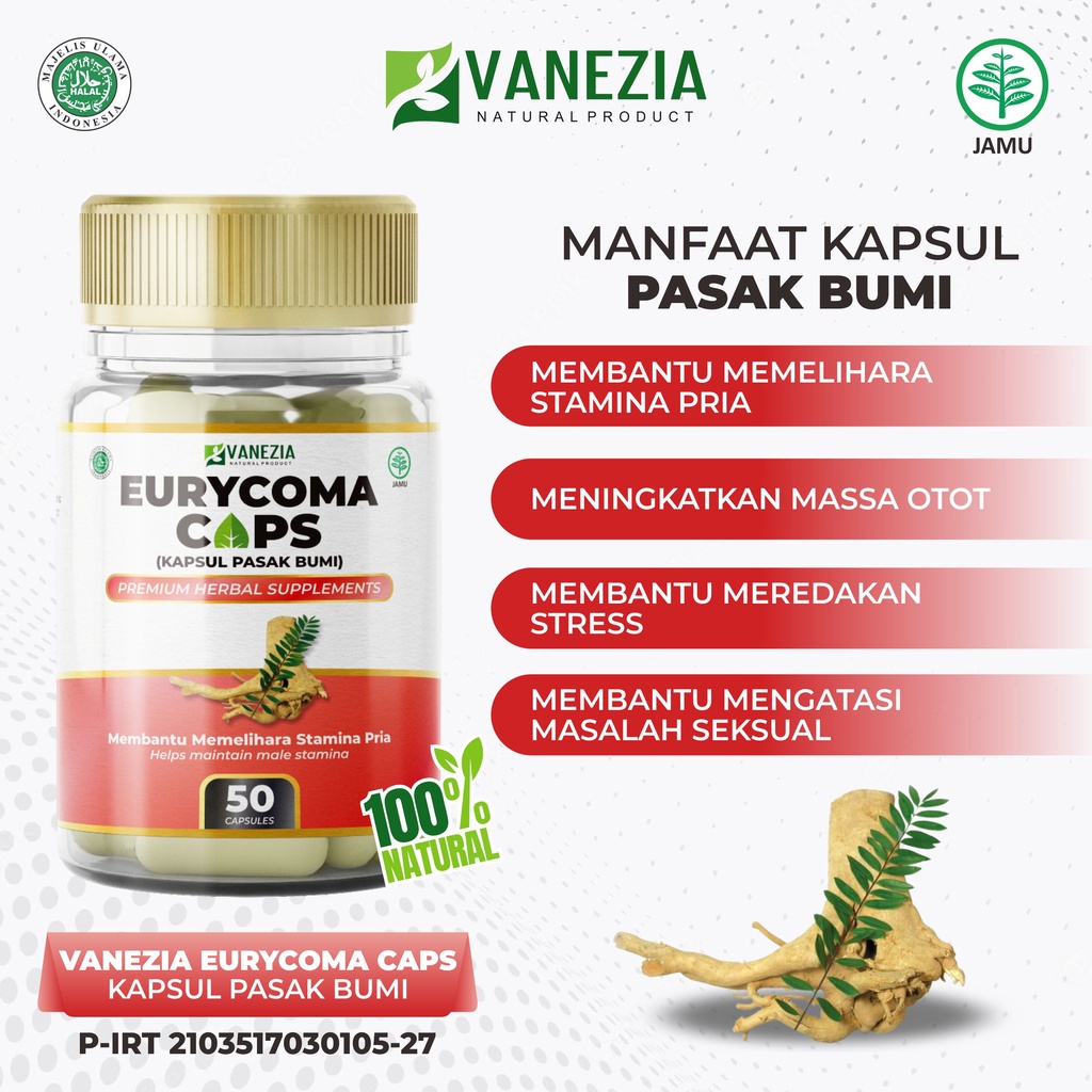 Kapsul pasak bumi asli kalimantan untuk Stamina pria