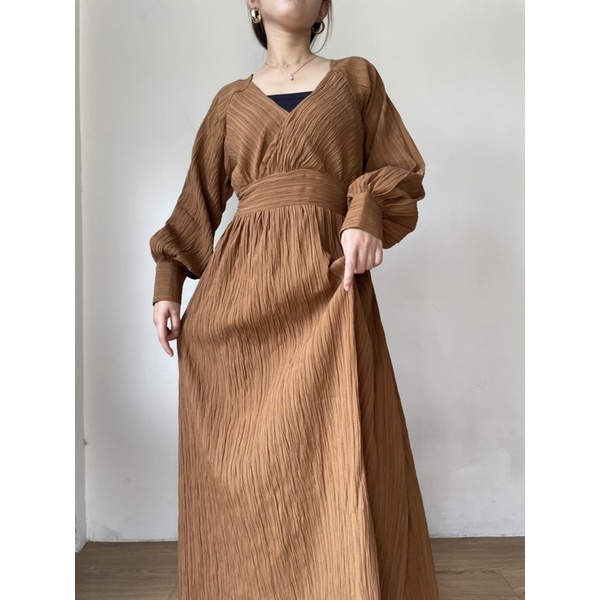 Zéa - Lady - Dress Korea Polos Vintage Crincle Maxi