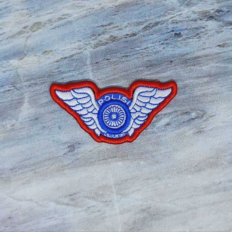 Atribut pdl polri / pdl pin wing lantas polri bordir timbul