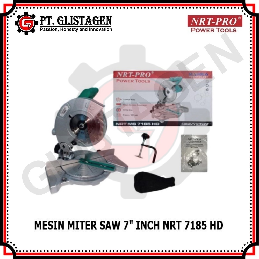 NRT-PRO MS7185HD Mesin Miter Saw 7&quot; inch Gergaji Potong kayu Aluminium