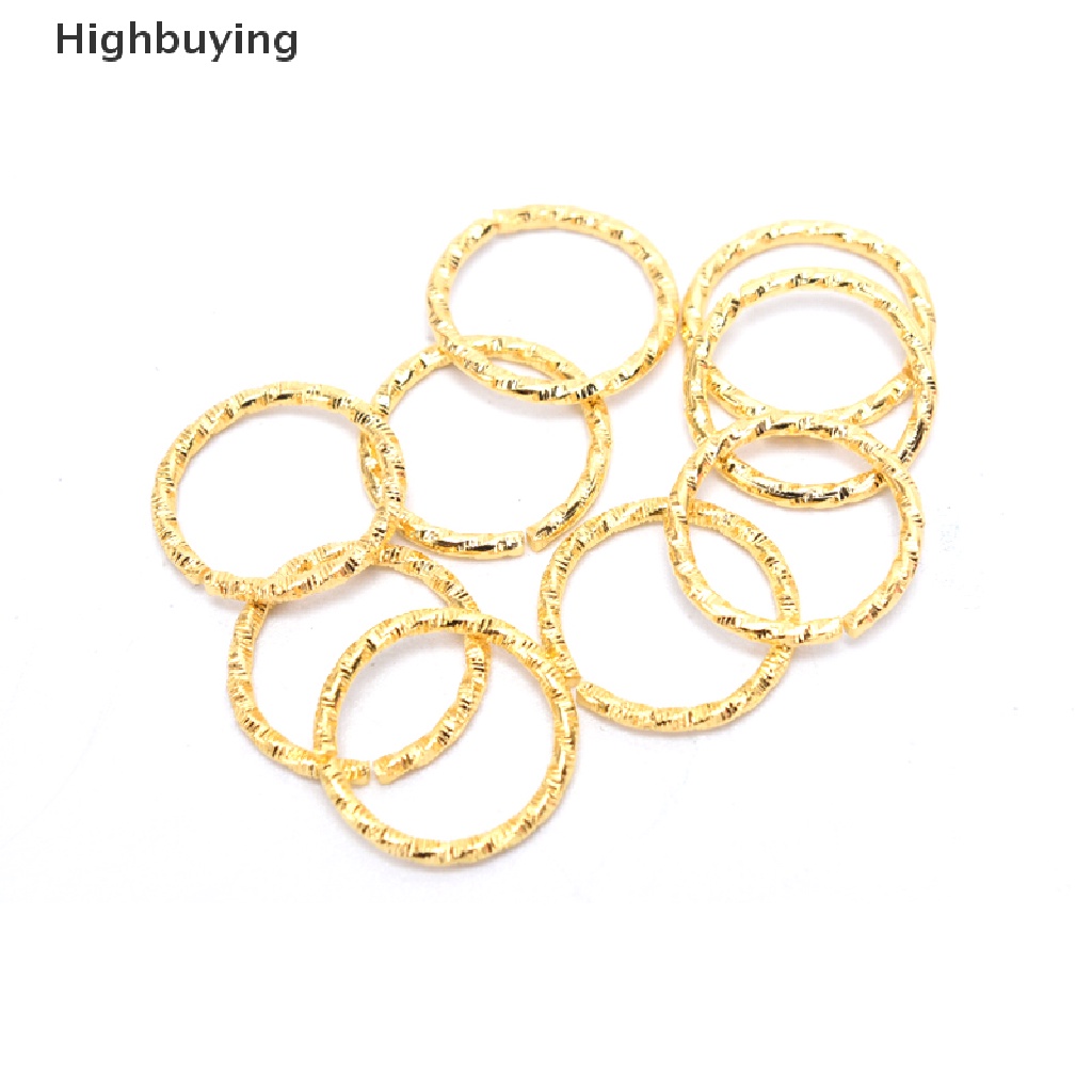 Hbid 50-100Pcs/Lot Konektor Cincin Jump Emboss Bulat DIY Membuat Perhiasan Craft Glory