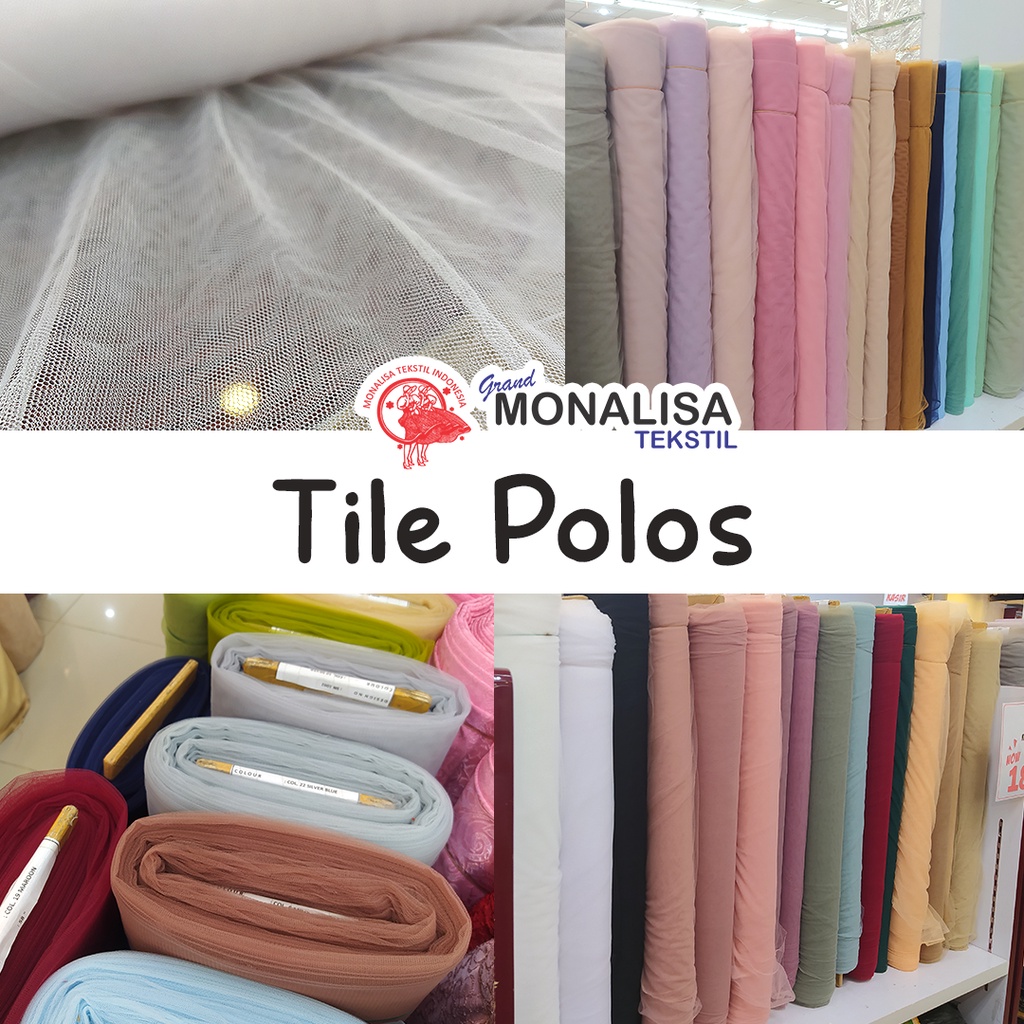 KAIN TILE POLOS  BY GRAND MONALISA, HARGA PER 0,5M