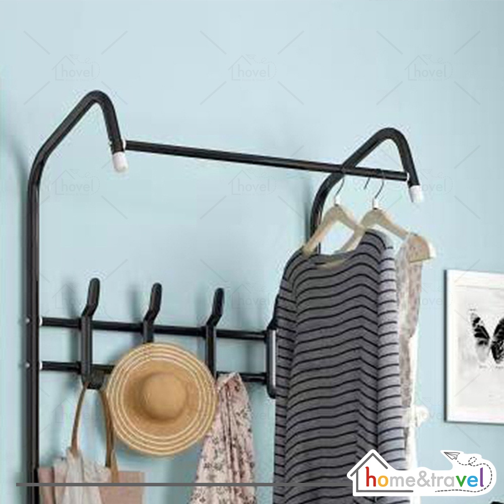 HOVELSHOP Rak Penyimpanan Tempat Tas Topi Sepatu Multifungsi Stand Hanger Gantungan Baju