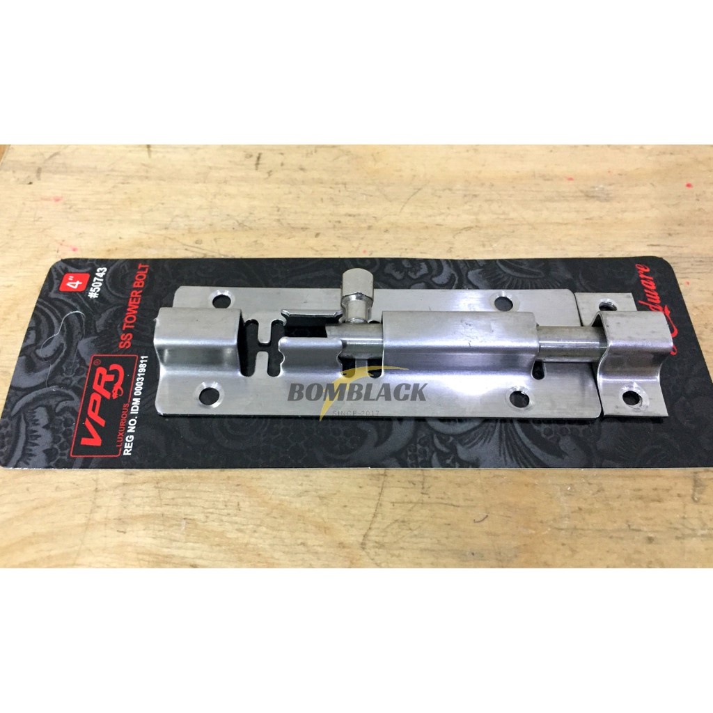 Grendel Pintu 4 inch Slot Kunci Pintu Jendela Kamar Mandi + Skrup Baut