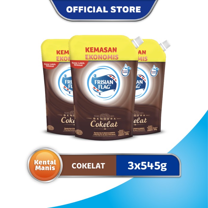 

Frisian Flag Bendera Kental Manis Coklat Pouch 545g [3 pcs]