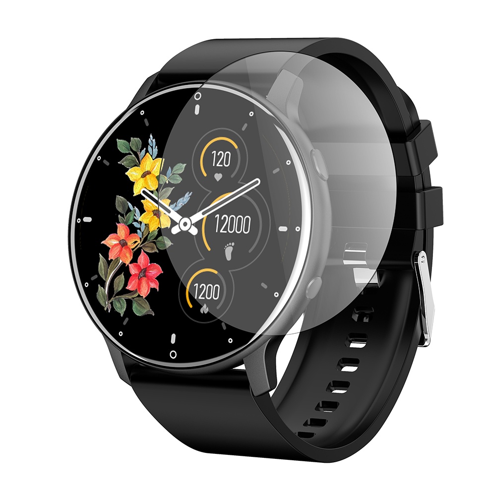 BOZLUN Smartwatch Wanita IP67 Jam Tangan Smartwatch Pria Anti Air Bluetooth Smartband for Android/iOS-Black(B53S)