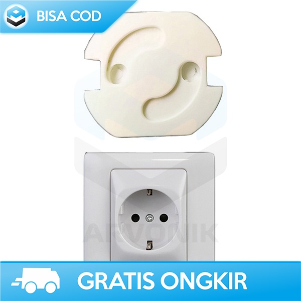 PENUTUP SOCKET LISTRIK PENGAMAN STOP KONTAK EU SPRING STYLE 3.5x3.3CM