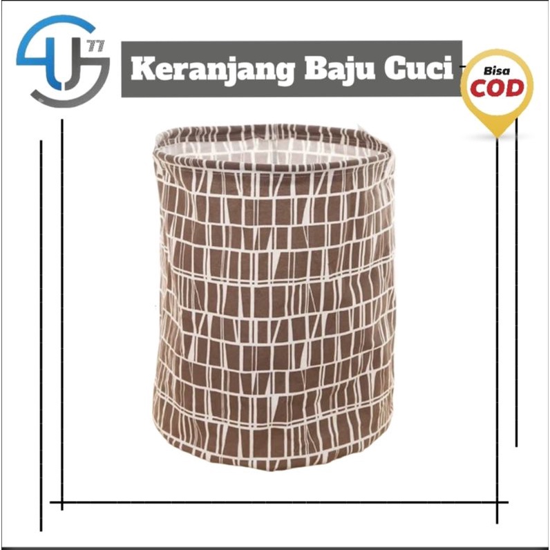 US248 Keranjang Baju Cucian Pakaian Kotor Laundry Basket Keranjang Bulat By Toko Haji Usman