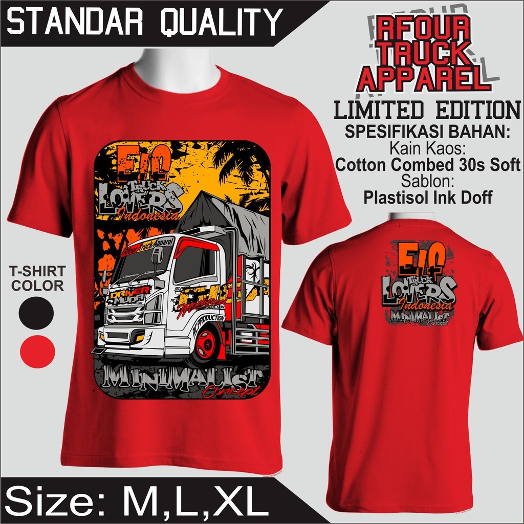 PROMO/OBRAL KILAT/KAOS TRUCK REBECCA/KAOS GAMBAR TRUCK/KAOS TRUCK RFOUR ORIGINAL/Kaos truck mania/kaos truck oleng