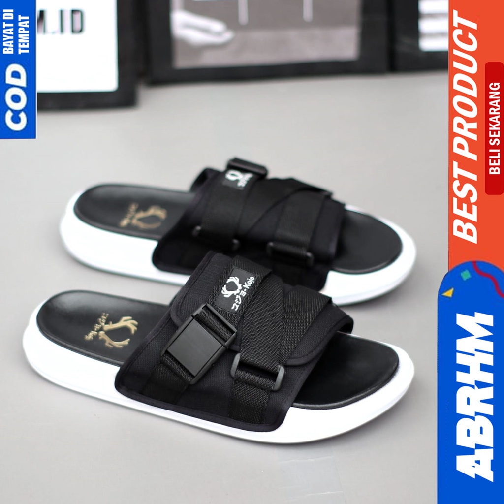 Sandal Slide Pria Sendal Selop Distro Original Abrhm Franky