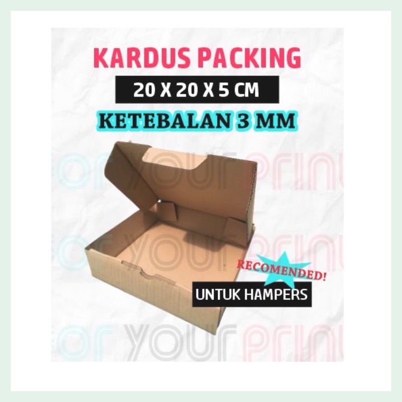 KARDUS PACKING / DUS HAMPERS UKURAN 20X20X5 CM