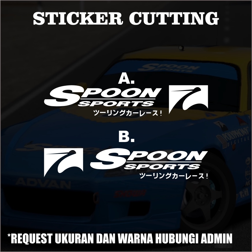 Stiker Cutting Spoon Sports Kanji/ Sticker Cutting