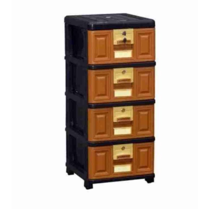 lemari laci susun 4 lemari napolly stb 400 plastik roda