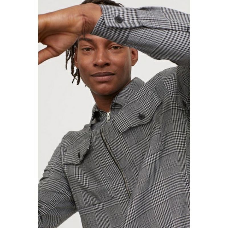 Jacket Shirt Zara cheked / blazer motif tartan