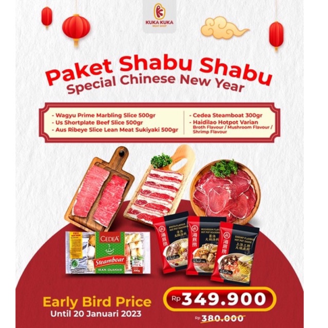 PAKET SHABU SHABU SPECIAL EARLY BIRD PRICE!