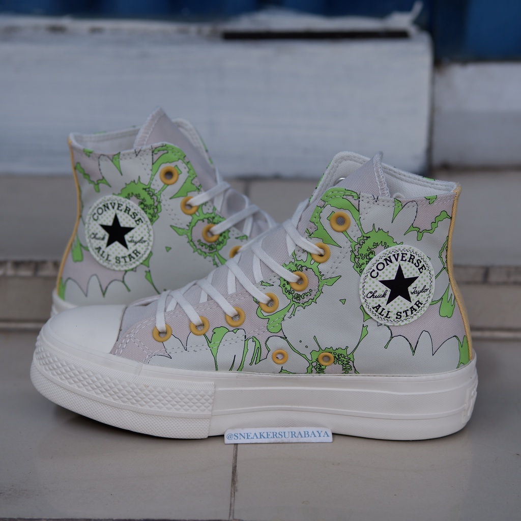 Converse Chuck Taylor Lift HI Crafted Florals Desert Sand