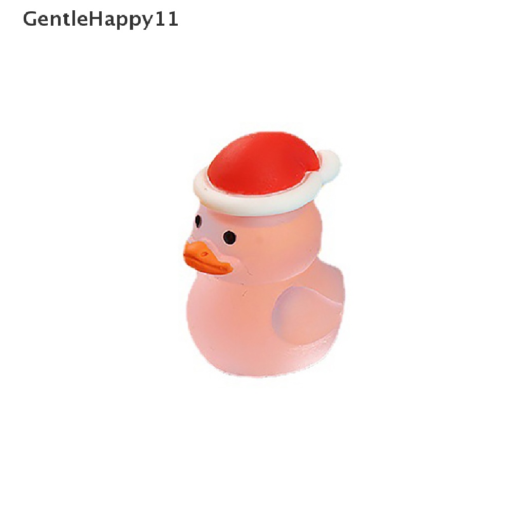 Gentlehappy 2PcsCartoon luminous red cap duck diy resin Aksesoris Miniatur Mainan Ornamen id