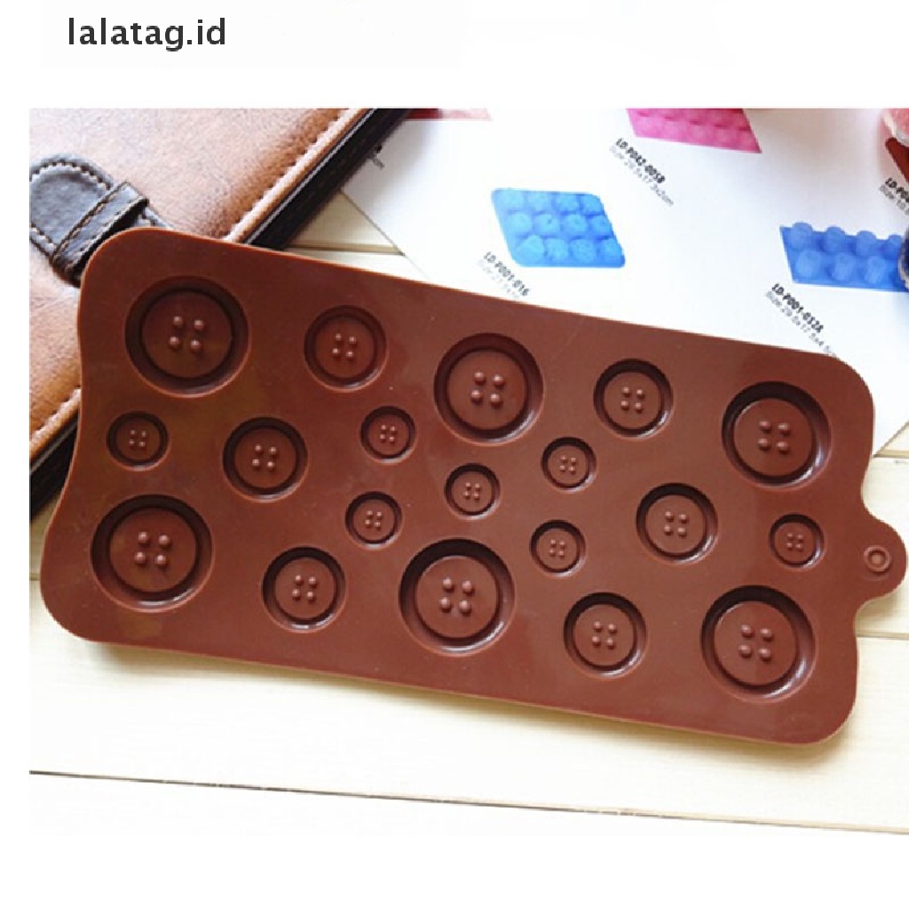 [lalatag] 1x Cetakan Fondant Coklat Berbentuk Kancing DIY Cetakan Silikon Mold Alat Dekor Kue [ID]