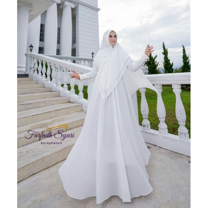 Alika Syari Umroh Haji by Farfadh Gamis Set Syari Ceruty ORI Branded