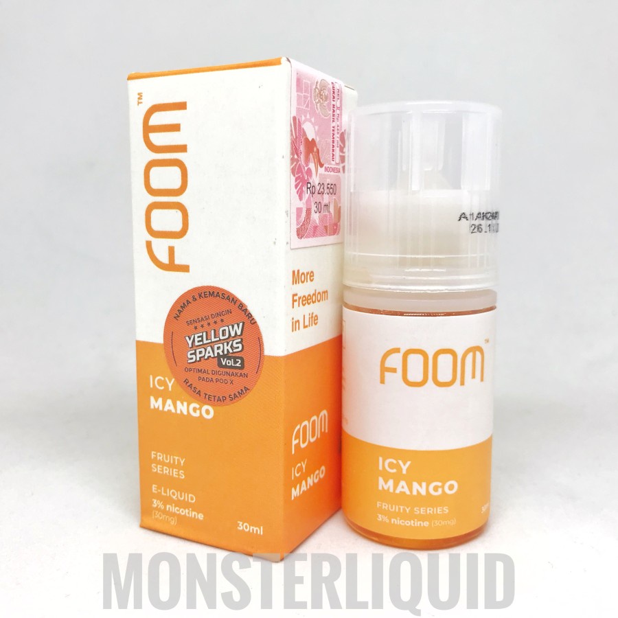 SALT FOOM ICY MANGO YELLOW SPARKS BY FOOM LAB 30MG 30ML