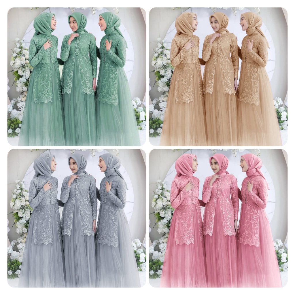 MAXY LAUDIA FASHION PAKAIAN WANITA DRESS GAMIS MAXI GAUN BAHAN TILE MUTIARA LAPIS VELVET EDHM