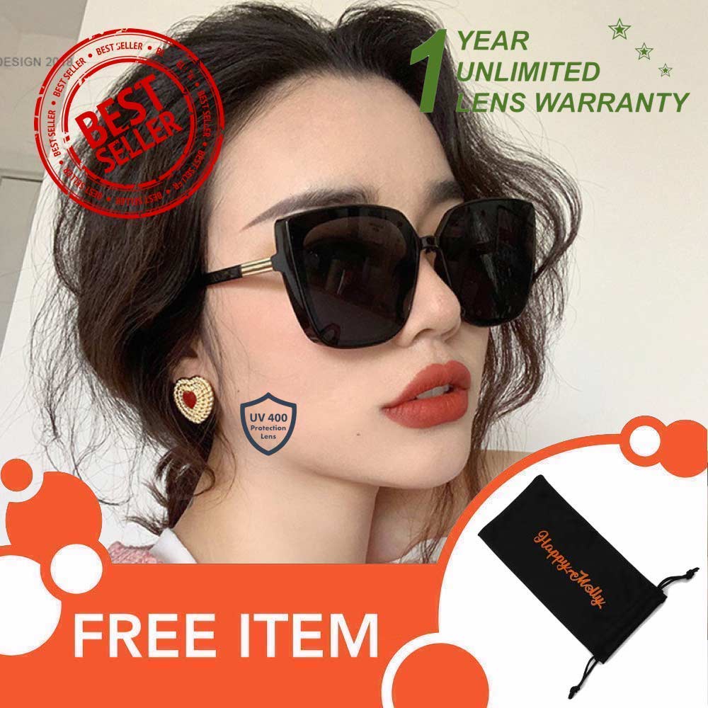 Kacamata UV400 - Anti Radiasi - Sunglasses Wanita Korea - HM8146 ( Group ) FREE Sarung