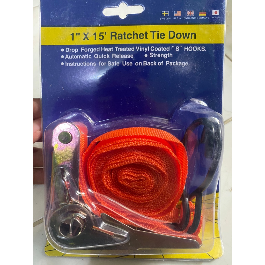 RACHET TIE DOWN 1 INCH X 5 meter KREK SOUND SISTEM CARGO LASHING TRACK TREK BELT TRACKBELT TALI PENGIKAT BARANG TRUCK