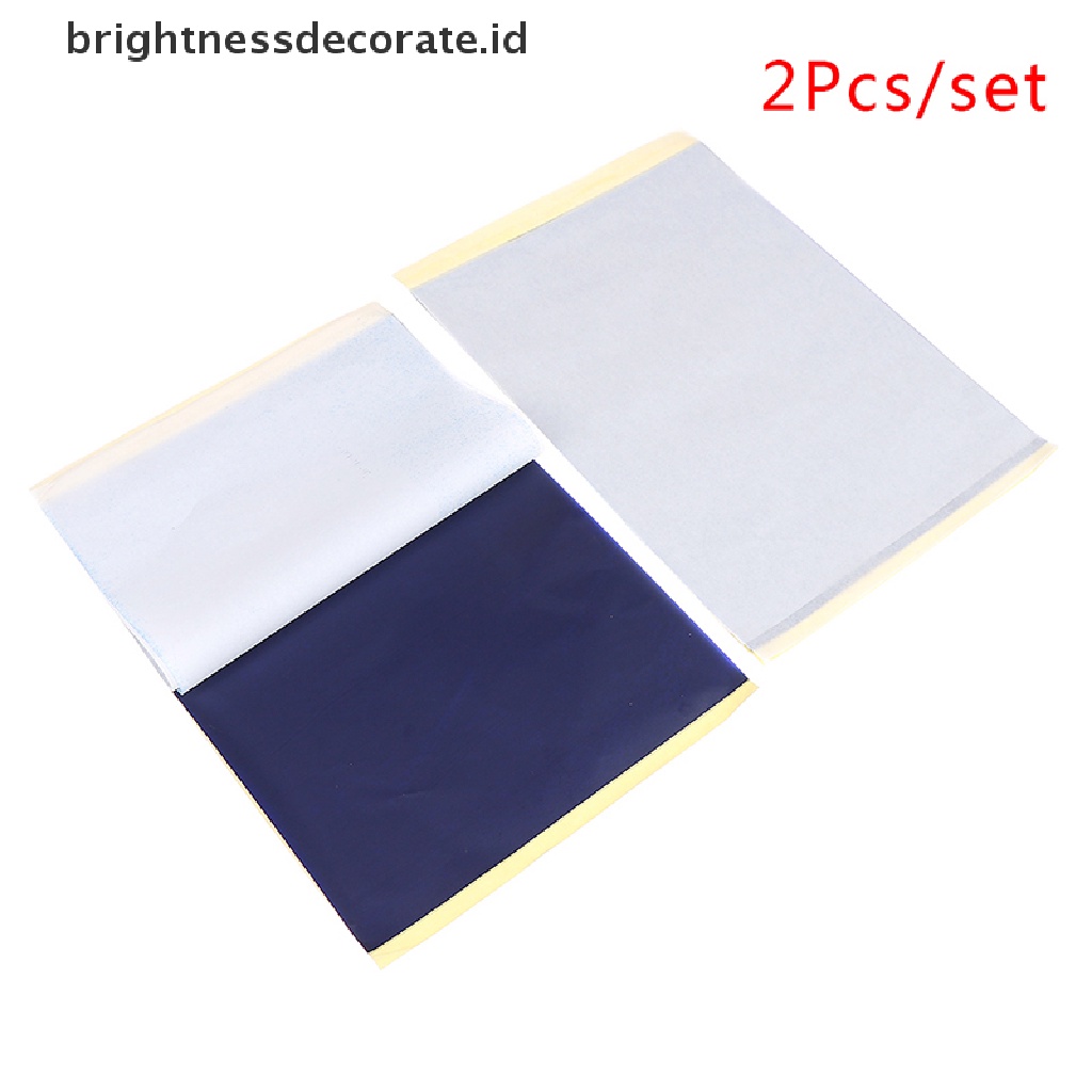 [Birth] 2pcs/set Kertas Transfer Tato A4 Stensil Karbon Thermal Tracing Hectograph [ID]