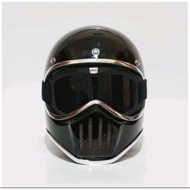 Helm Cakil Helm Retro M30 Bandit Mini moto Custom full Face