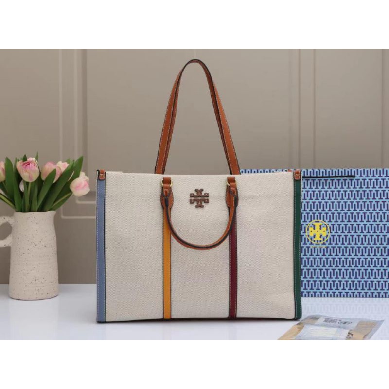 TAS WANITA IMPORT BRANDED TORY BURCH SHOPPING TOTEBAG MIRROR QUALITY GRADE 1:1