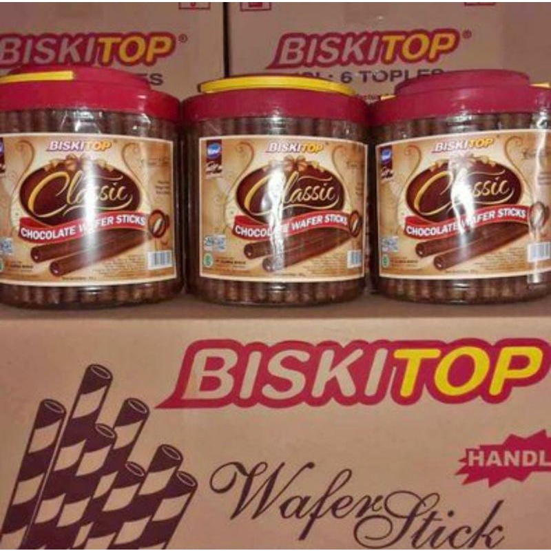 Biskitop Classic Chocolate Wafer Sticks Astor Biskitop Handle Astor Wafer Roll Coklat