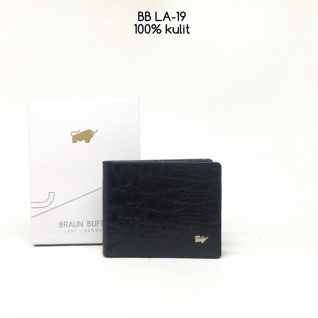 dompet pria braunbuffel LA19 black croco kulit sapi asli dompet fashion