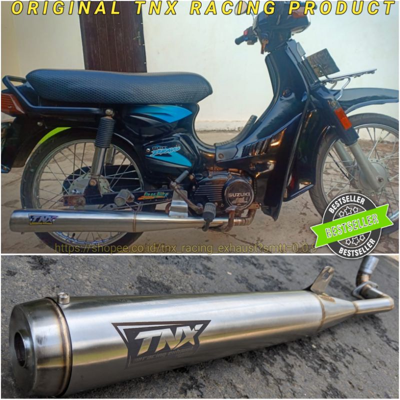 Knalpot Suzuki Bravo RC100 RC80 Standar Racing Stainless TNX Racing Exhaust