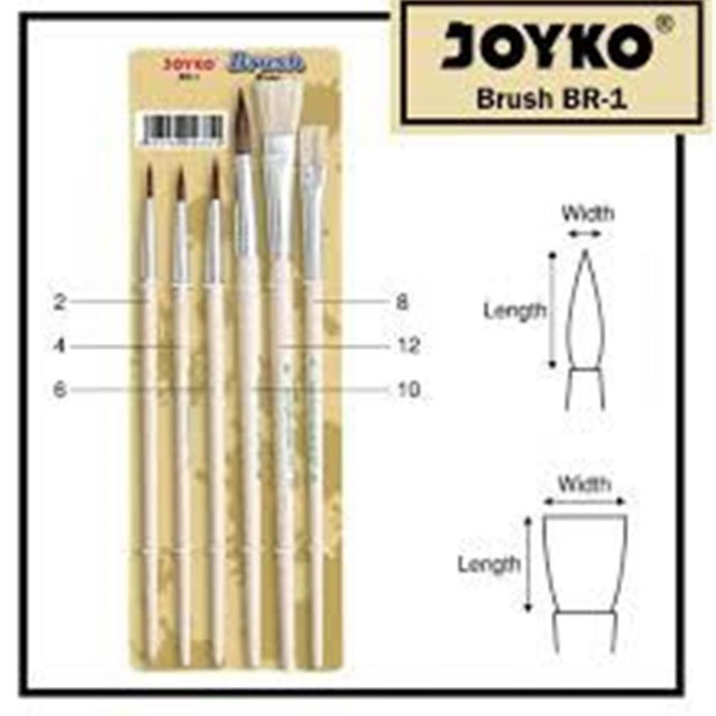 

Promo 12.12 Kuas Set Brush BR-1 JOYKO (isi 6 pcs)