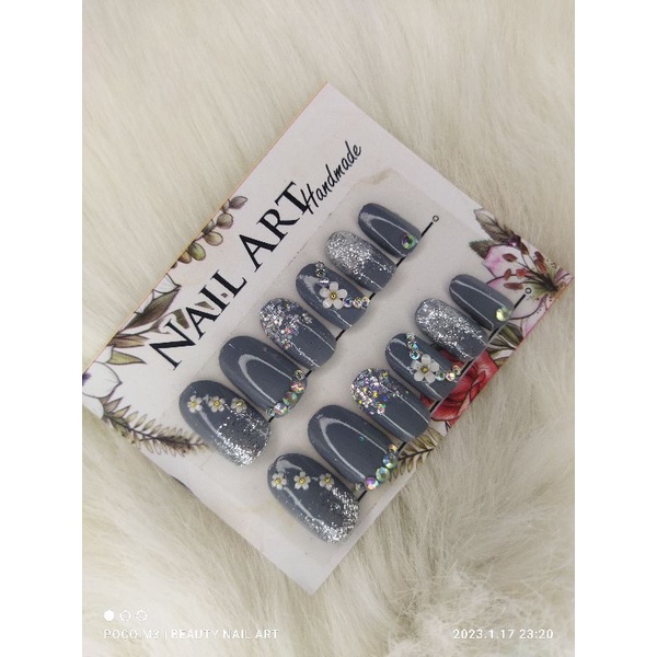 kukupalsu abu2/silver 12 pcs lengkap dgn lem