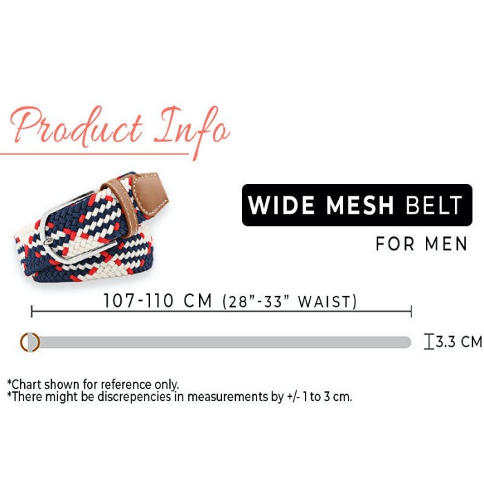 Sabuk Ikat Pinggang Gesper Elastis Rajut Canvas Pria Wanita Dewasa