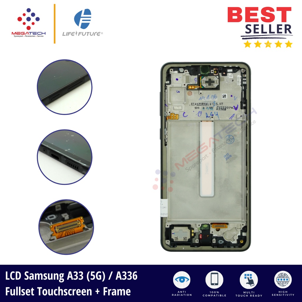 LCD Samsung A33 (5G) / A336 Include Frame Fullset Touchscreen - ORI