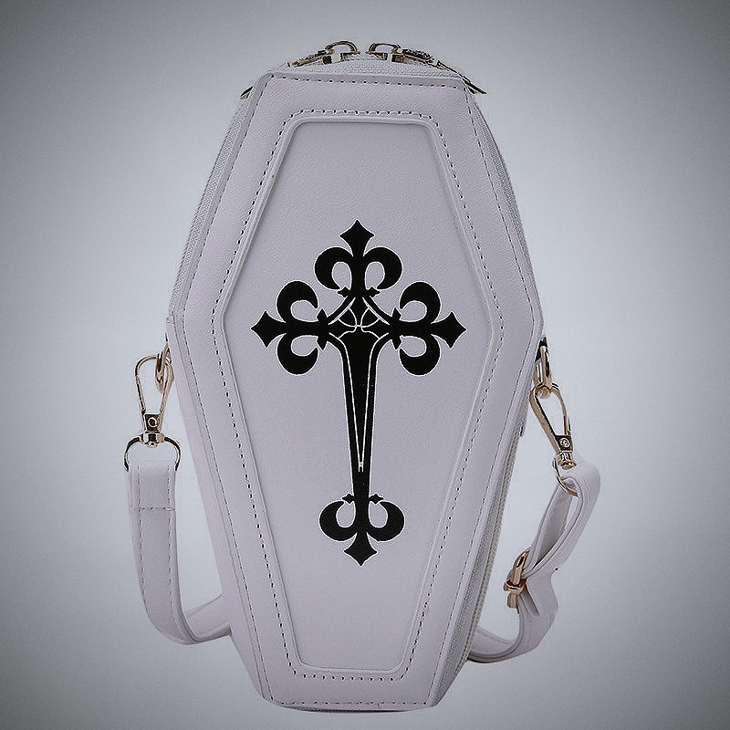 Gothic's Black Coffin Crossbody Mini Bag 8654