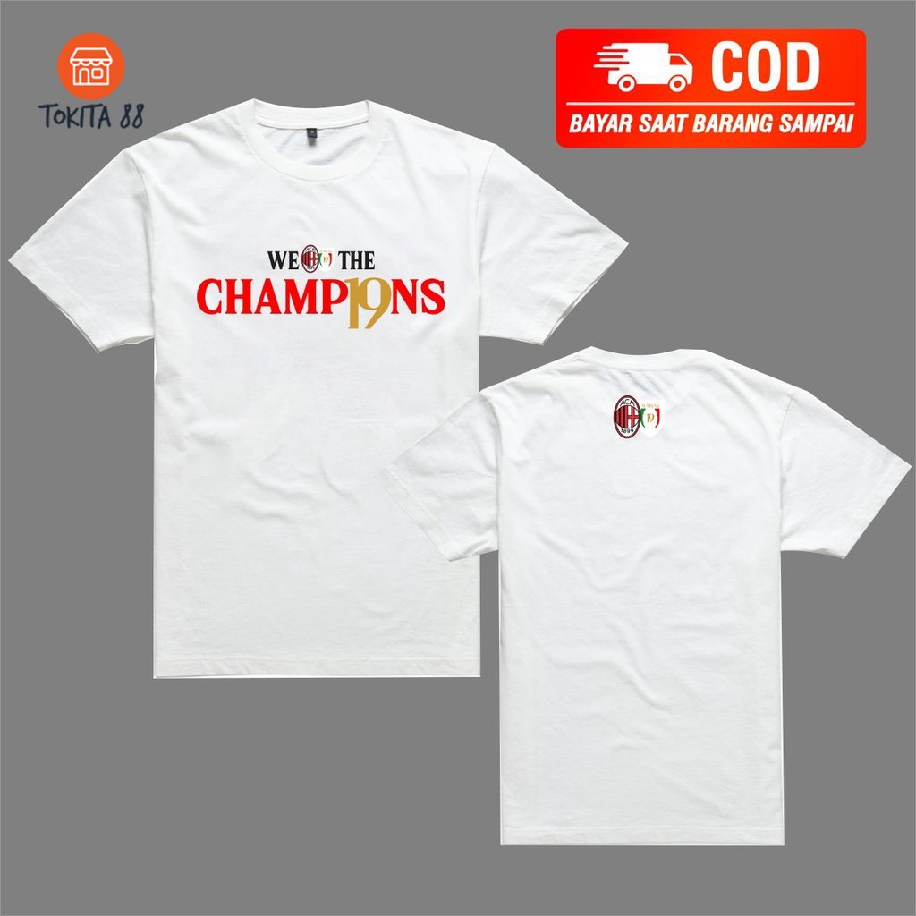 KAOS PRIA AC MILAN CHAMPIONS. KAOS ROSSONERI. KAOS MILANISTI. KAOS DISTRO ORIGINAL