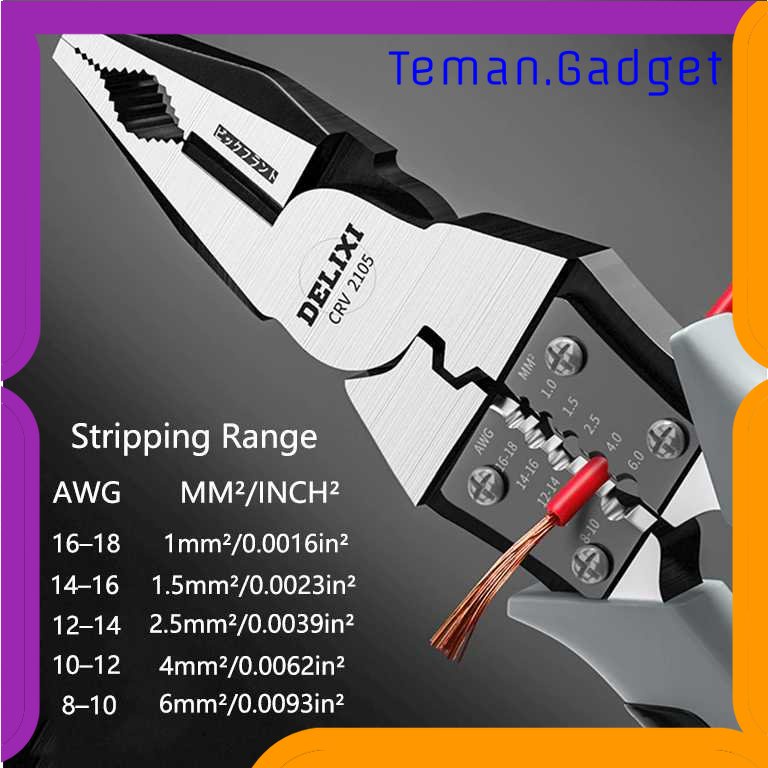 TG-PKK Tang Pemotong Kawat CRV Multifungsi Wire Cutter 9 inch - 2105