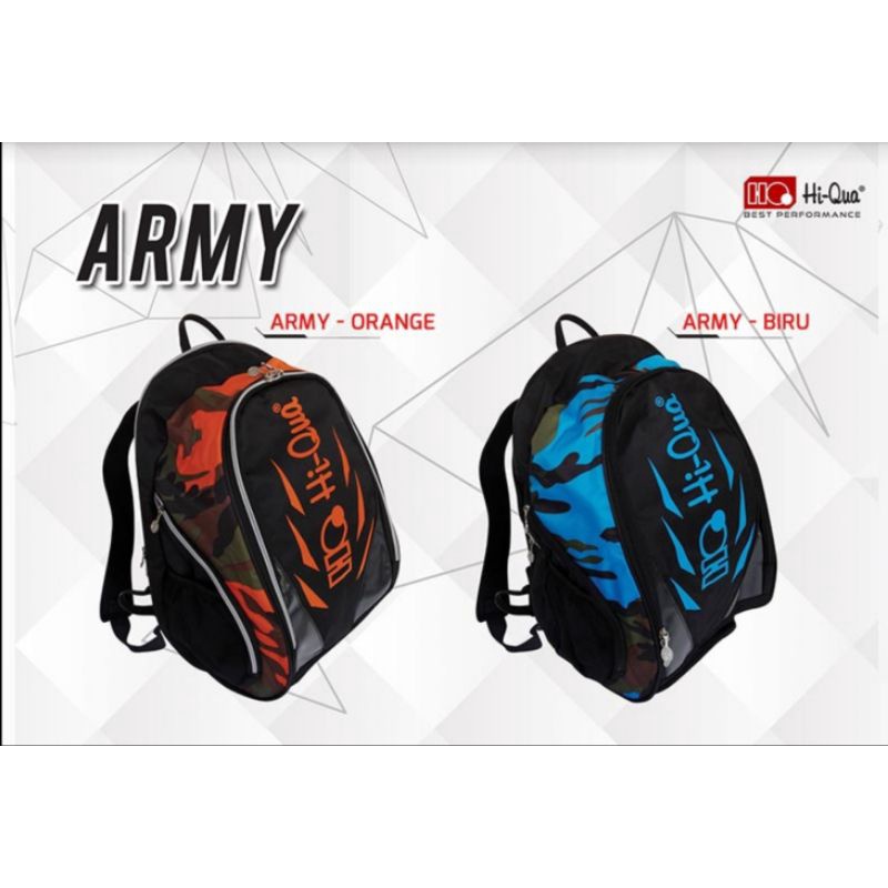 Tas Badminton HIQUA ARMY BACKPACK Ransel Original