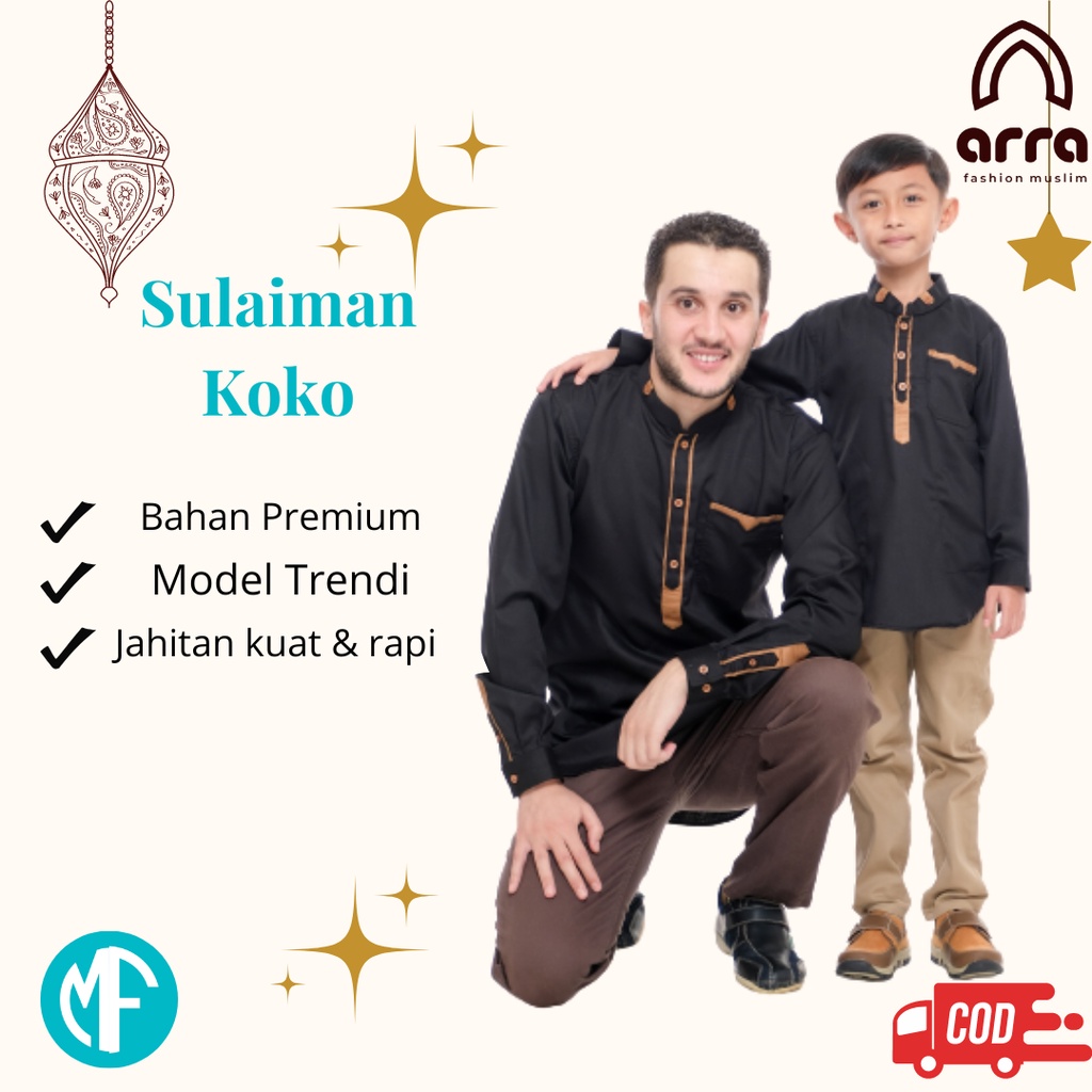 Koko Arra Sulaiman Baju Koko Couple Ayah Dan Anak Lengan Panjang
