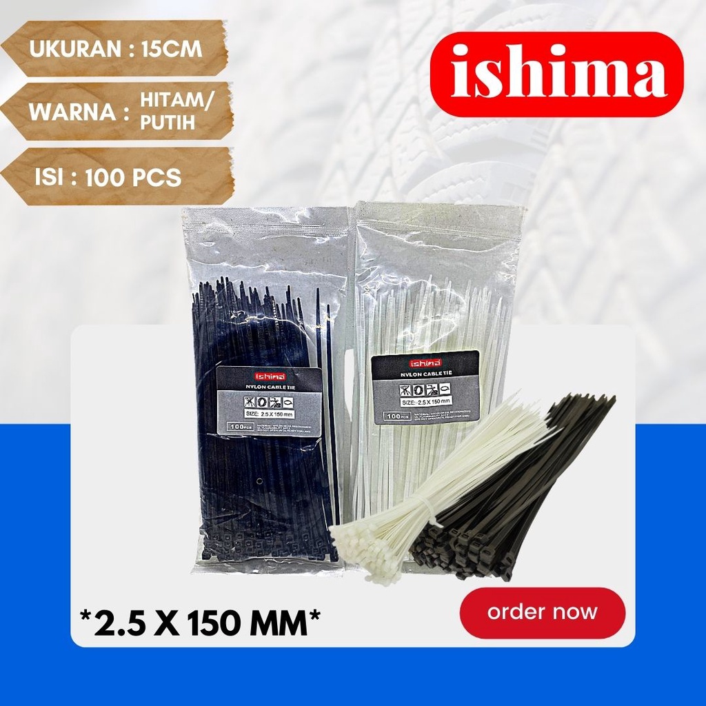 [READY COD] KABEL TIES TIE TIS / TALI TIES TIS/ KABEL TIE / TALI TIE (ISI 100PCS) TALI SABUK PENGIKA