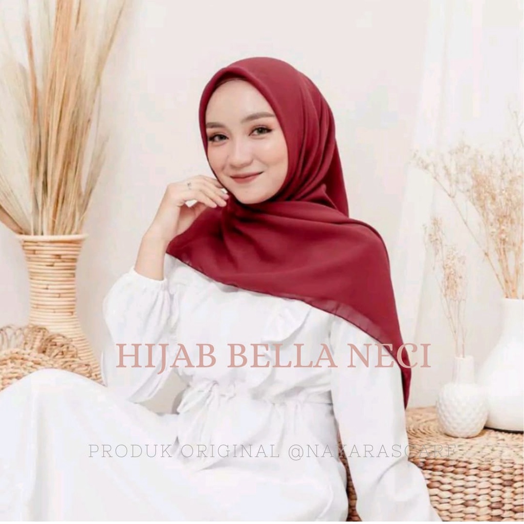 Hijab Bella Square PolyCotton - Segi Empat Bella Square Kualitas Original Premium